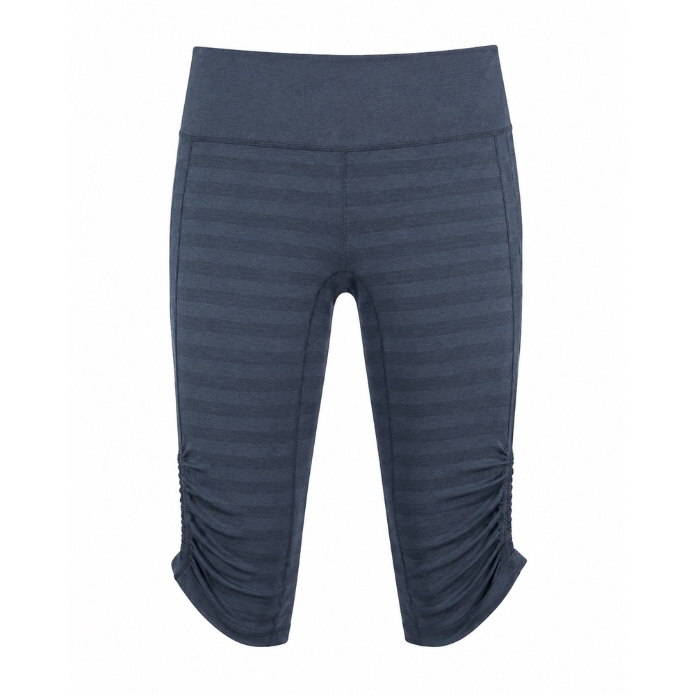 Lululemon in the flow Capris Striped Cropped Athleisure Leggings 10 gym logo
